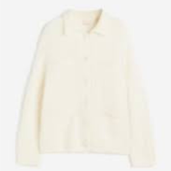 H&M Mohair Blend Cardigan – Neutral Cream – Excellent Condition - Picture 1 of 6